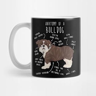 English Bulldog Brindle Dog Anatomy Mug